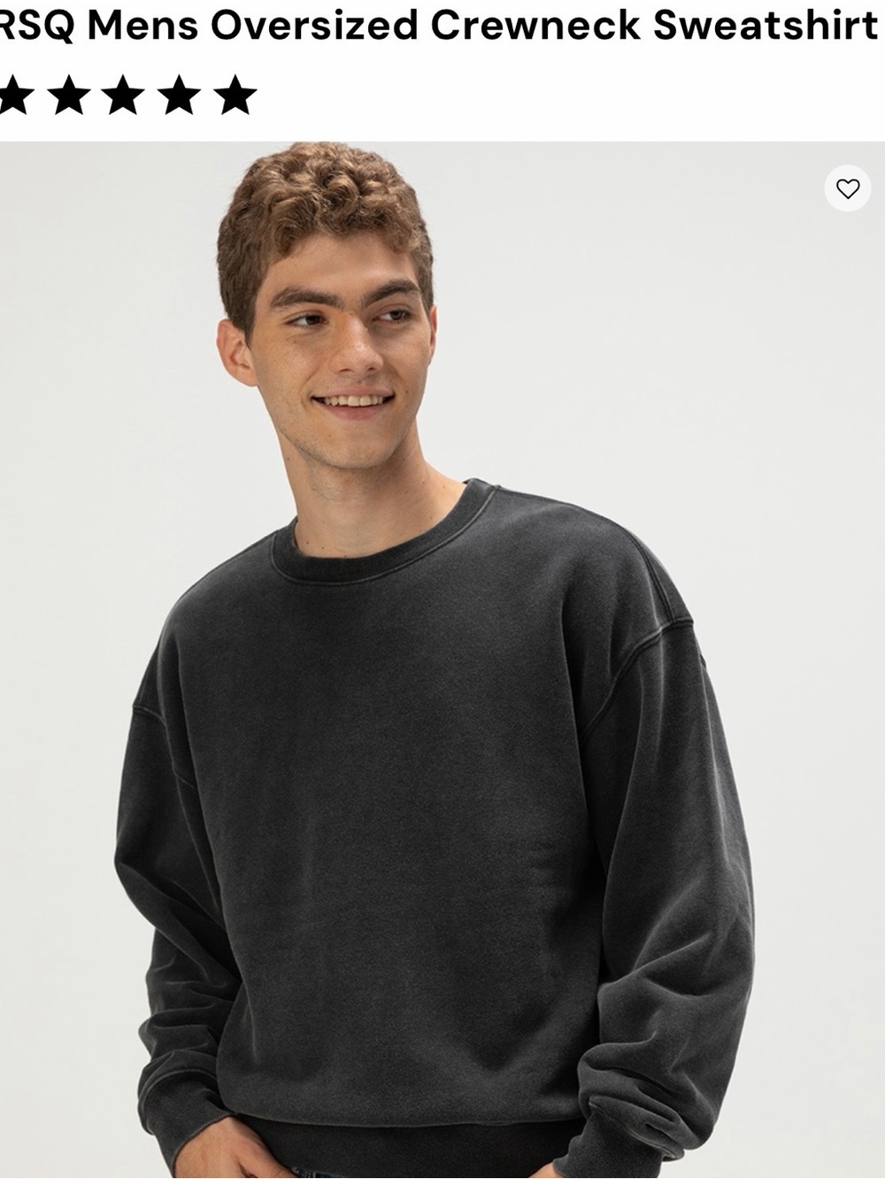 RSQ Black Kids Crewneck Sweatshirt